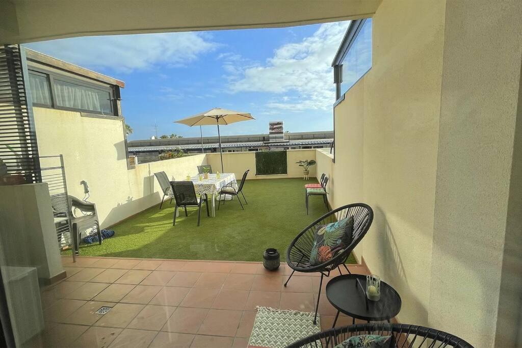 Ferienwohnung Ocean Deluxe Palm-Mar Exterior foto